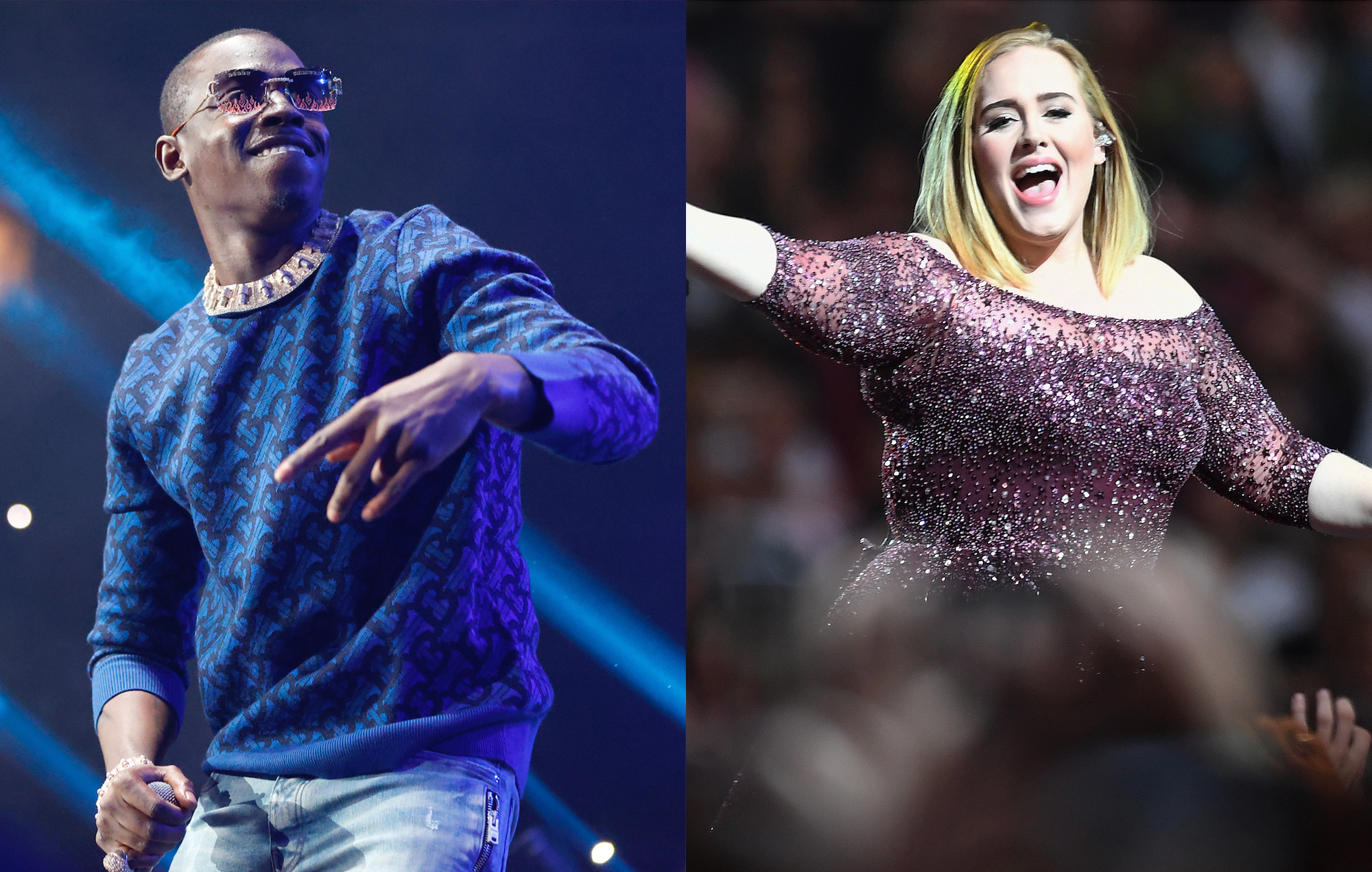 Bobby Shmurda (Johnny Nunez/WireImage) + Adele (Samir Hussein/Getty Images for September Management)