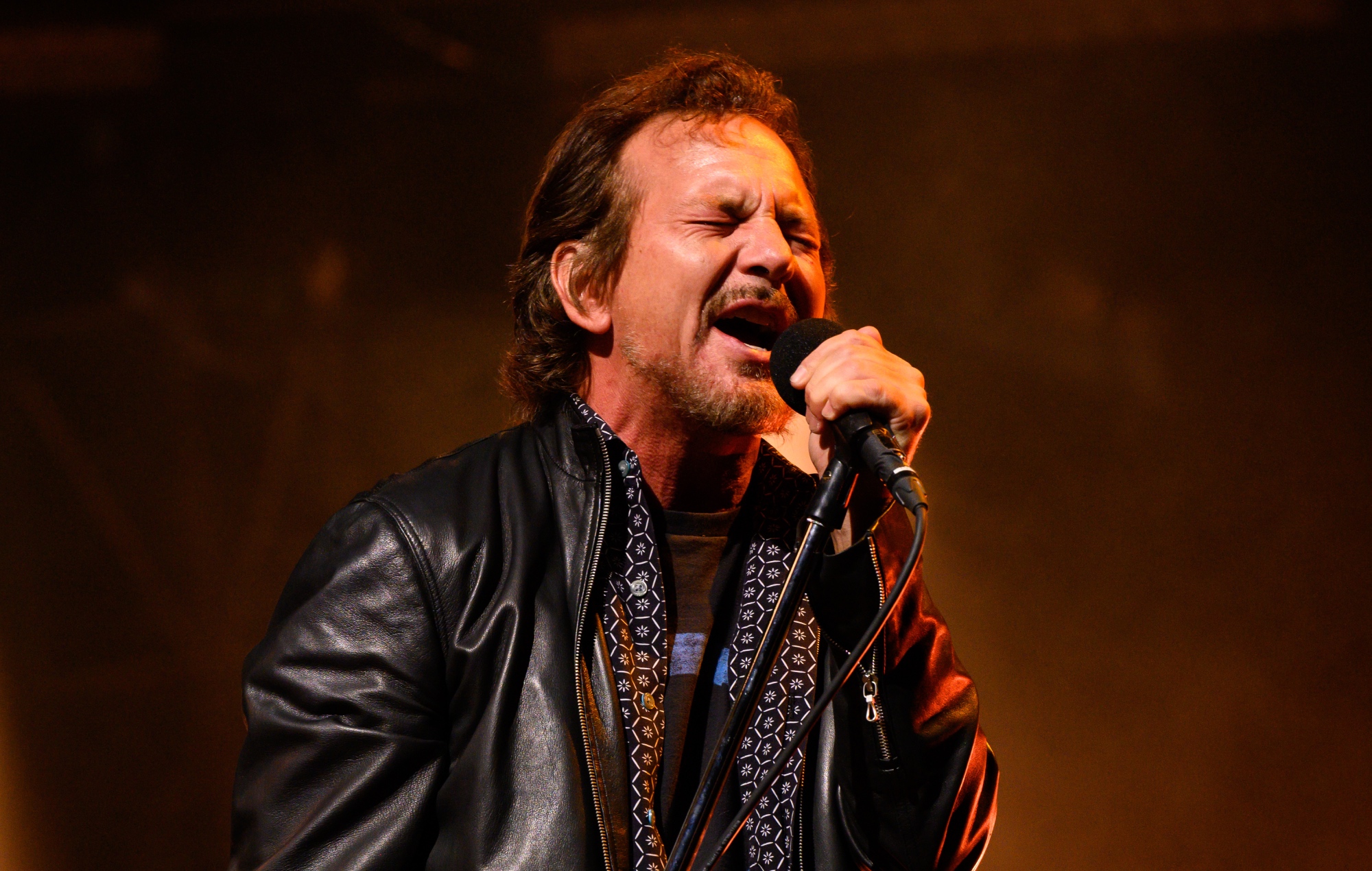 Eddie Vedder performing live onstage in 2021