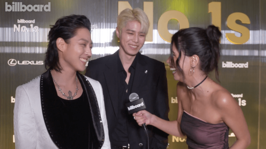 kim-woo-sung-&-jaehyeong-of-the-rose-talk-songwriting-process-|-billboard-no.-1-bbmas party