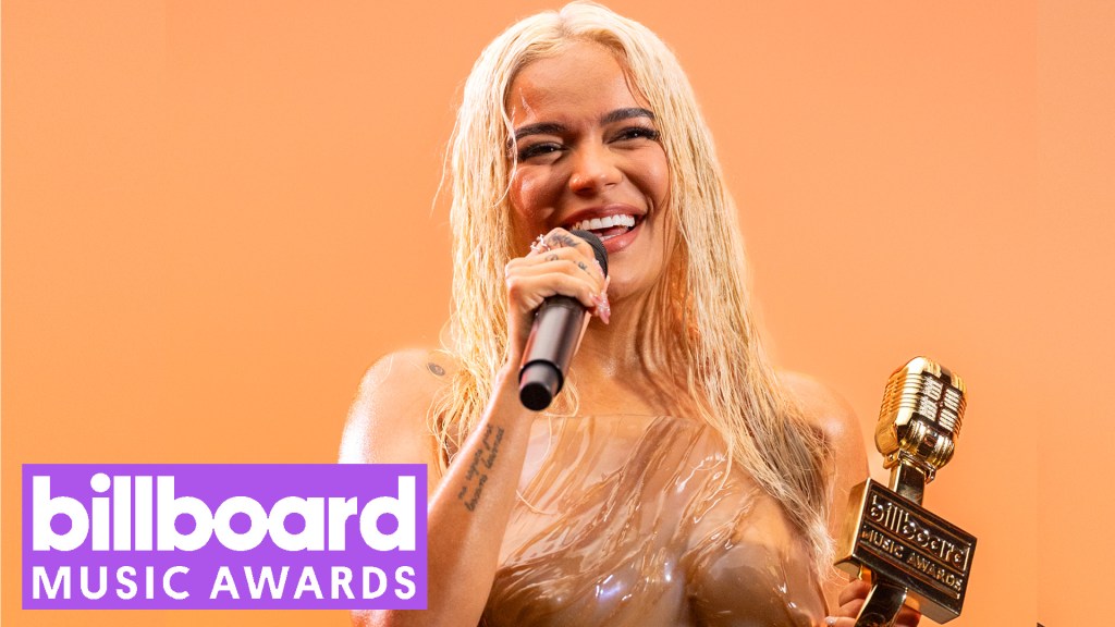 karol-g-accepts-the-top-latin-female-artist-&-top-latin-touring-artist-|-billboard-music-awards 2023