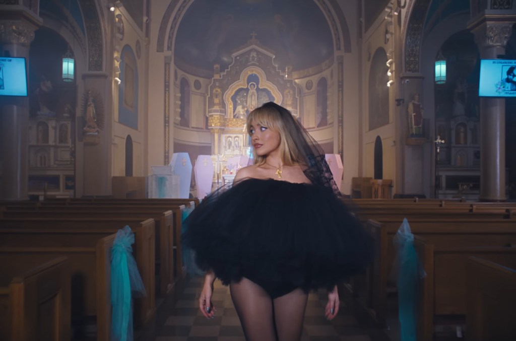 priest-removed-from-administrative-duties-after-allowing-sabrina-carpenter-to-film-‘feather’-video-in church