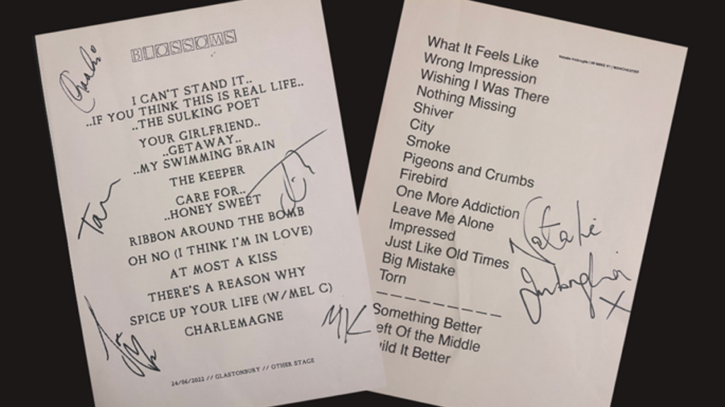 stagehand-fundraiser-offering-set-lists-signed-by-paul-mccartney,-ed-sheeran,-wet-leg-&-more