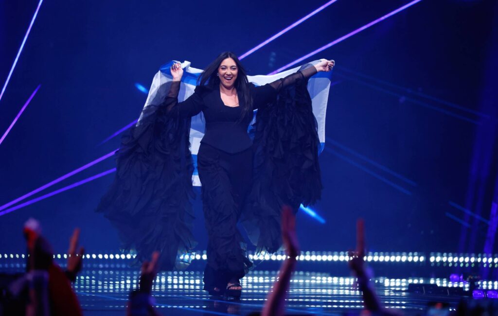 eurovision-crew-member-hit-with-paint-as-two-protesters-attempted-to-disrupt-israeli-performance