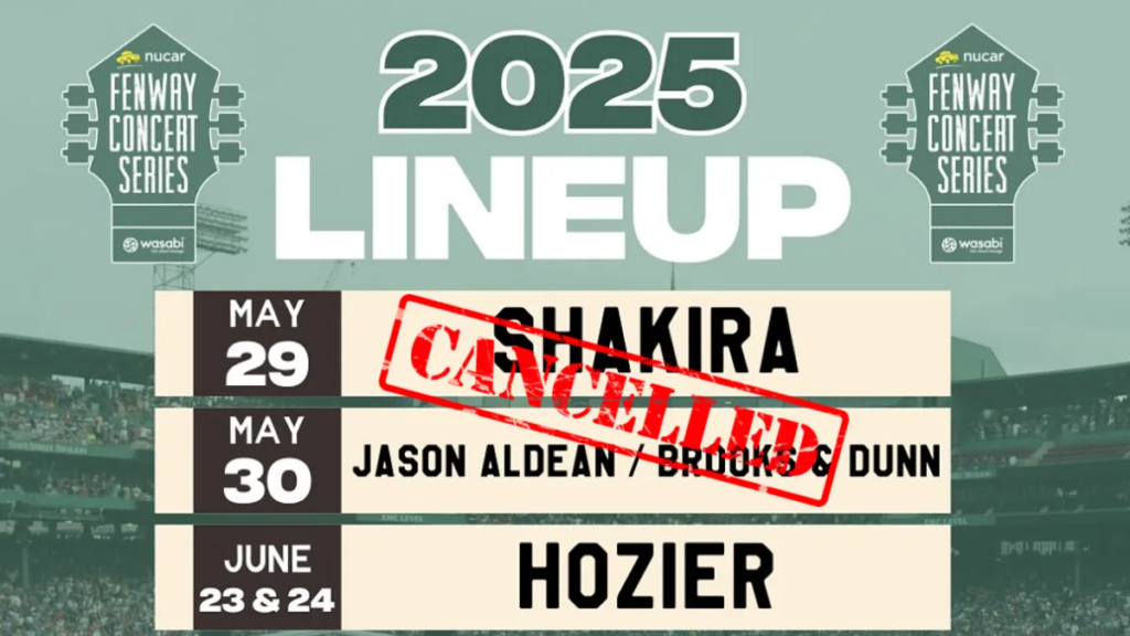 fenway-park-abruptly-cancels-shakira,-jason-aldean,-brooks-&-dunn-concerts