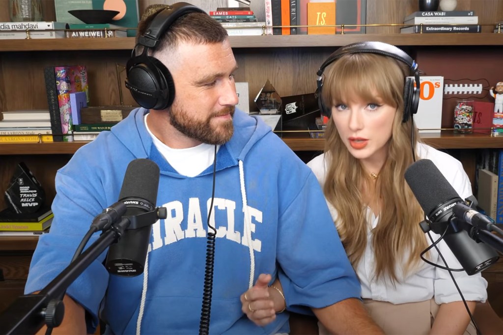 taylor-swift-and-travis-kelce-get-loose-doing-vocal-warm-ups-in-‘new-heights’-podcast-outtakes:-‘i’m-really excited!’