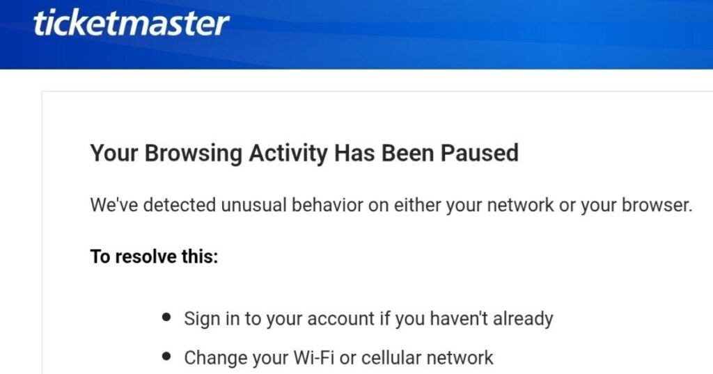 how-to-fix-ticketmaster-‘your-browsing-activity-has-been-paused’-error