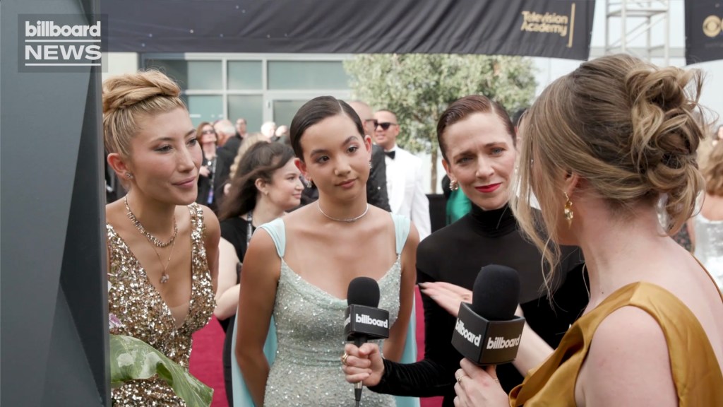 dichen-lachman,-sarah-bock-&-jen-tullock-share-the-intensity-behind-filming-‘severance’-finale,-‘kpop-demon-hunters’-&-taylor-swift-|-emmy-awards 2025