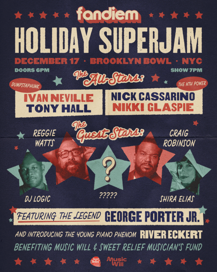 reggie-watts,-craig-robinson,-george-porter-jr.-and-dj-logic-among-guests-to-join-ivan-neville,-tony-hall-and-nikki-glaspie-at-fandiem’s-holiday-superjam