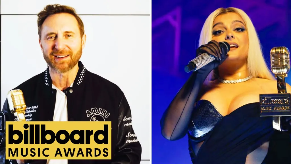 bebe-rexha-&-david-guetta-accept-top-dance/electronic-song-award-|-billboard-music-awards 2023