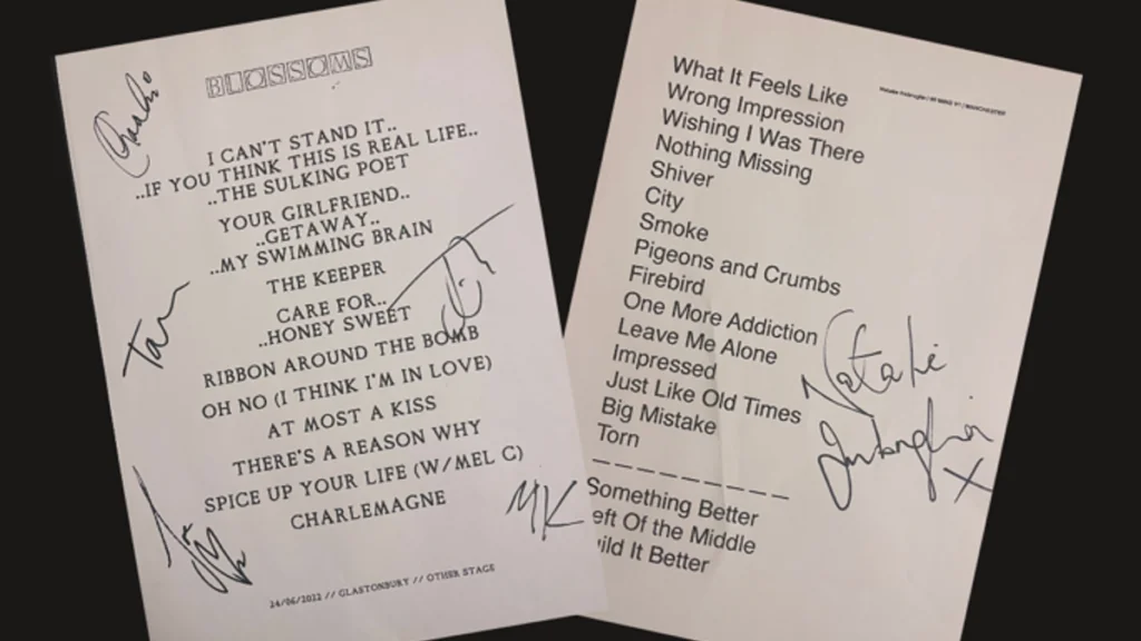 stagehand-fundraiser-offering-set-lists-signed-by-paul-mccartney,-ed-sheeran,-wet-leg-&-more