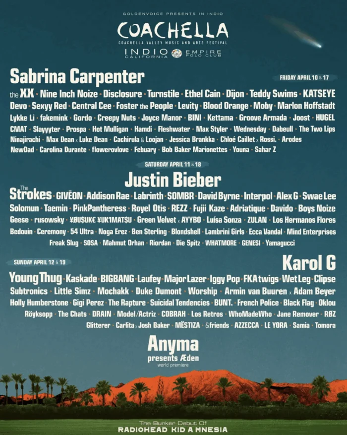 coachella-unveils-2026-artist-lineup:-justin-bieber,-sabrina-carpenter,-karol-g,-david-byrne,-iggy-pop,-young-thug-and-more